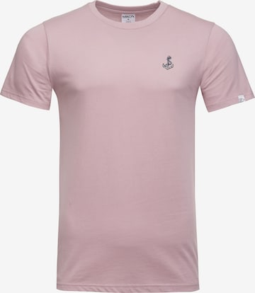 Mikon T-Shirt 'Anker' in Pink: predná strana