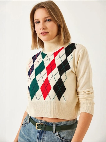 Top 'Strickoberteile' di Bianco Lucci in beige