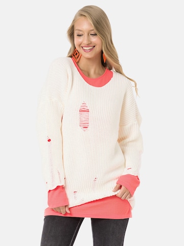 Pull-over CIPO & BAXX en blanc