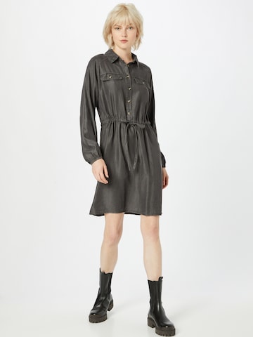 PULZ Jeans Shirt Dress 'EDITH' in Black