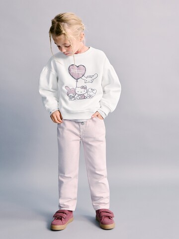 MANGO KIDS Sweatshirt 'HKHEART' in Weiß: Vorderseite