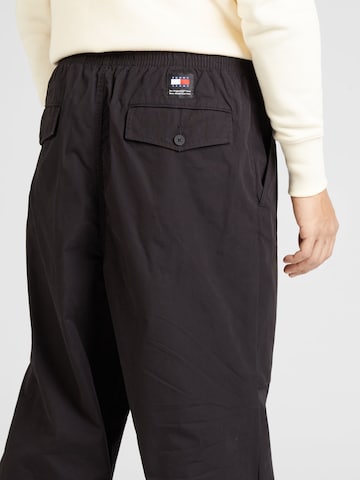 Tommy Jeans Широка кройка Панталон в черно