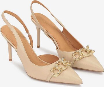 Kazar Slingback Pumps in Beige