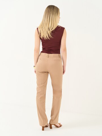 Camomilla Italia Regular Trousers with creases 'Clair-D' in Beige