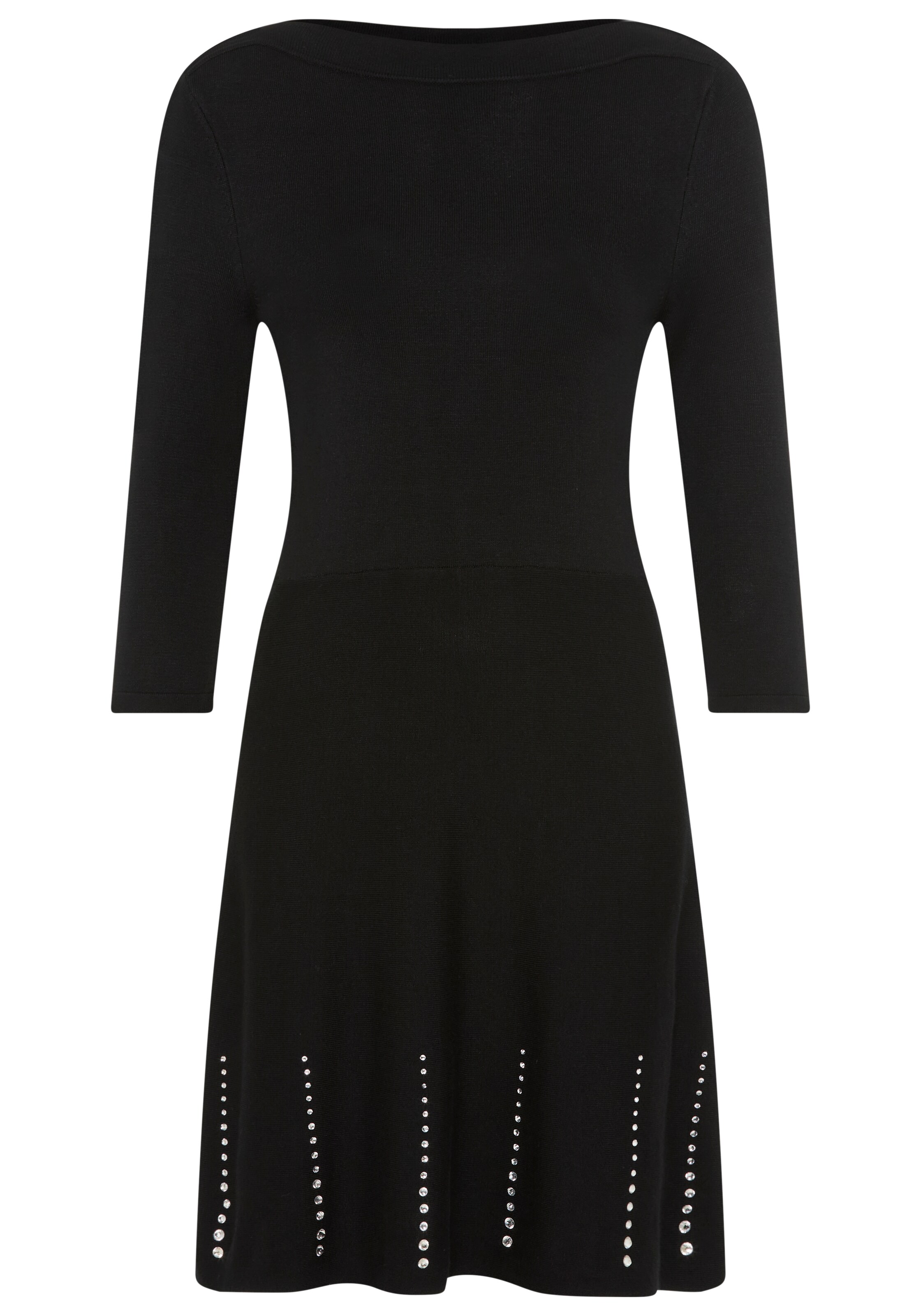 Bruno Banani LM Strickkleid in Schwarz: Vorderseite