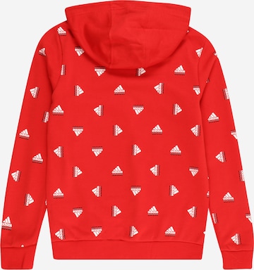 ADIDAS SPORTSWEAR Sports sweatshirt 'Brand Love Allover Print' in Red