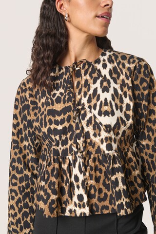 SOAKED IN LUXURY Blouse 'SLXala' in Brown