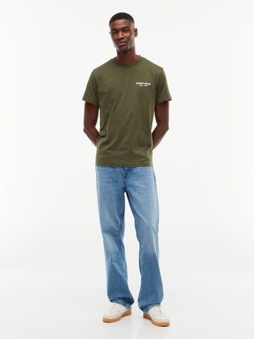 Tommy Jeans - Camisa 'NY' em verde: frente