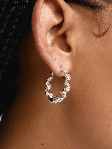Boucles d'oreilles 'Larisa' Pilgrim en argent : devant