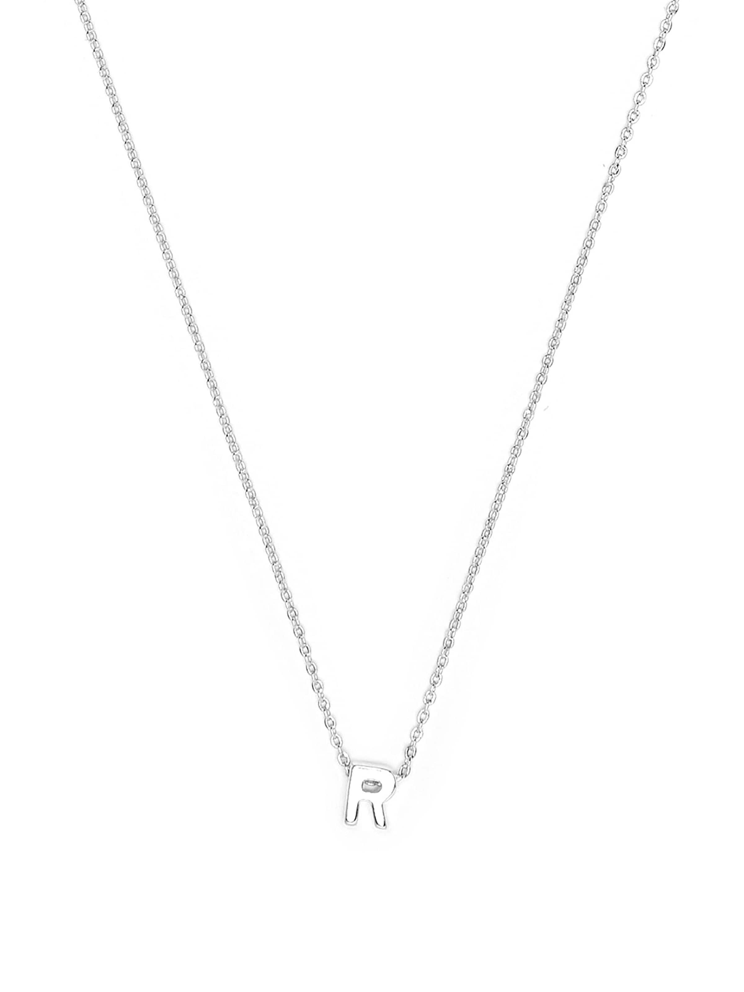 Luxenter Ketting 'Alphabet R' in Zilver