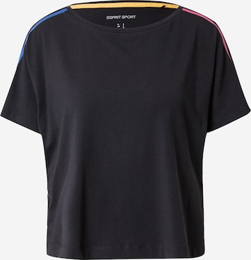 ESPRIT SPORT - Camiseta funcional en negro: frente