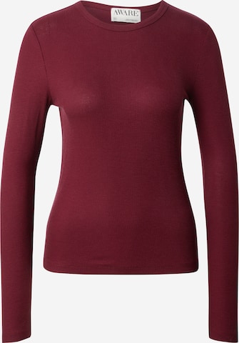 Aware - Camisa 'AWIRWINA' em vermelho: frente