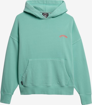 Sweat-shirt 'Essential' Superdry en vert : devant