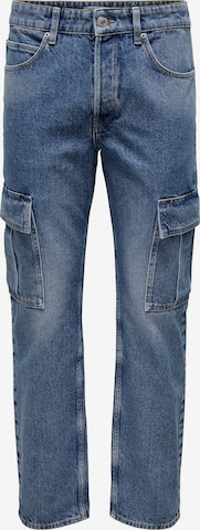 Regular Jeans cargo 'EDGE' Only & Sons en bleu : devant