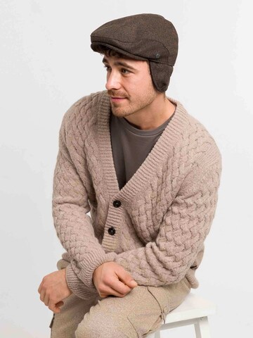 bugatti Flatcap in Braun: Vorderseite