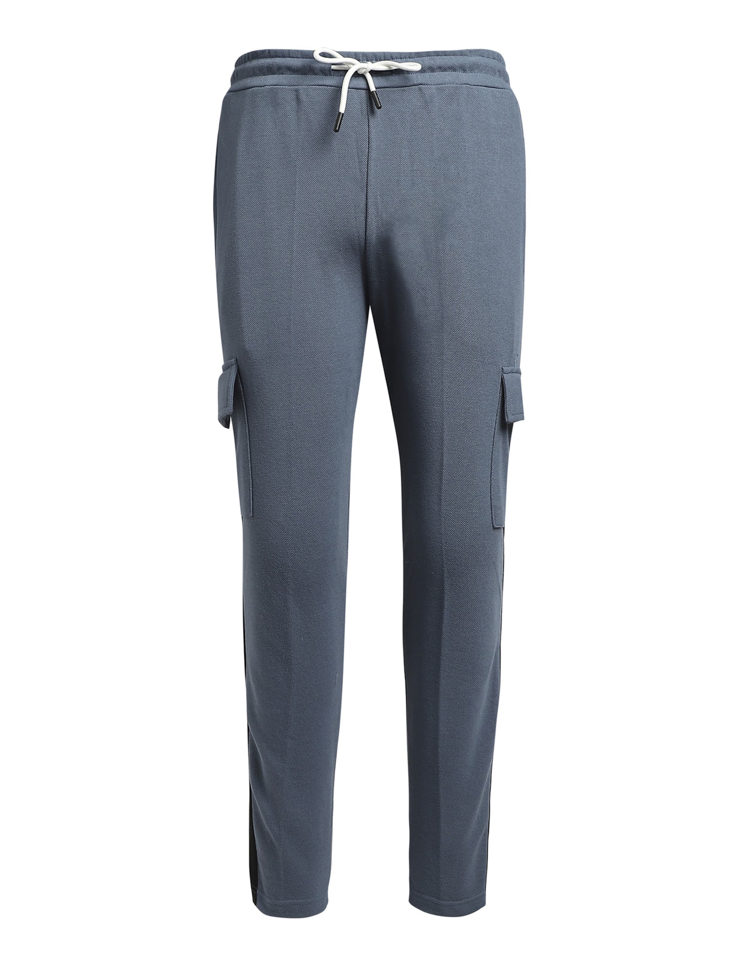 Campus Sutra Loose fit Cargo Pants 'Accoutrement' in Blue: front