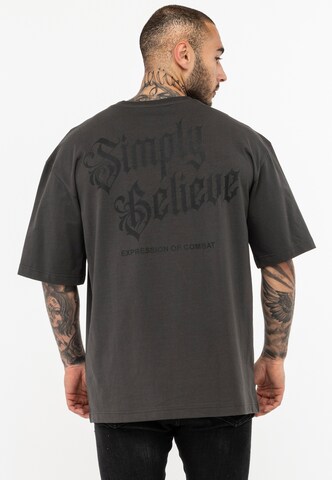 Tapout Μπλουζάκι ' SIMPLY BELIEVE ' σε γκρι