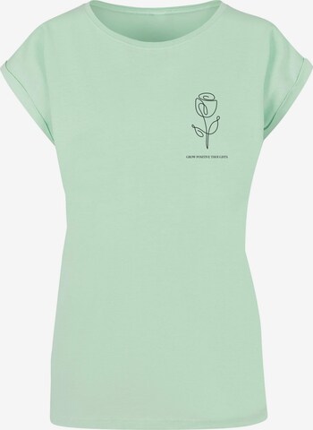 Merchcode Shirt 'Spring - Tulip Flower' in Groen: voorkant