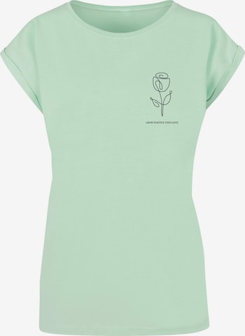 Merchcode Shirt 'Spring - Tulip Flower' in Groen: voorkant