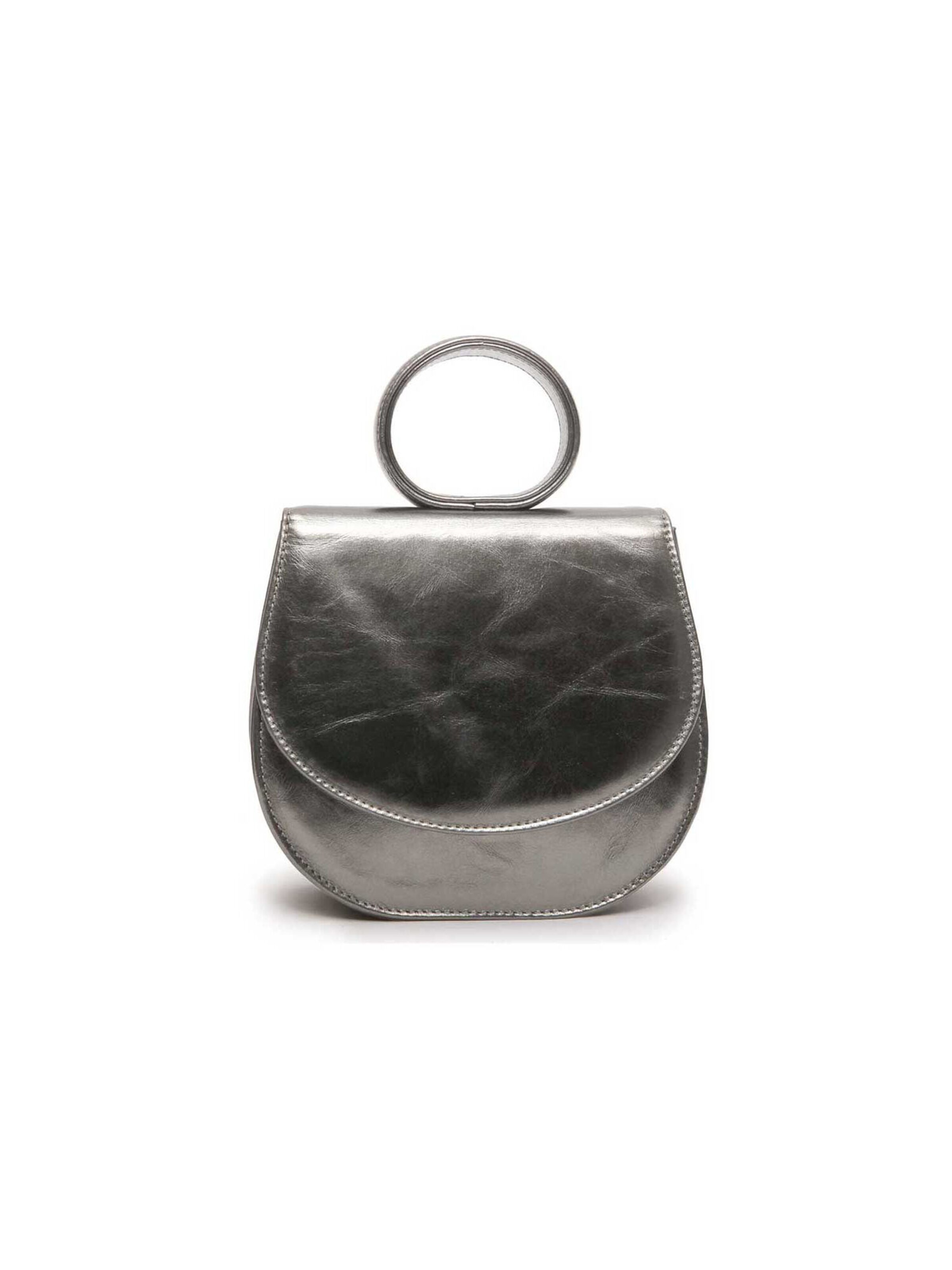 Gretchen Handbag 'Ebony' in Silver: front