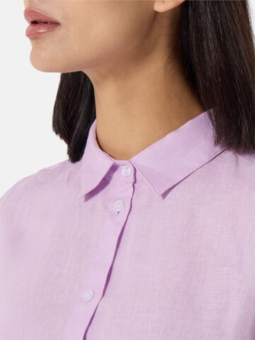 CASH-MERE.CH Regular Fit Bluse in Pink