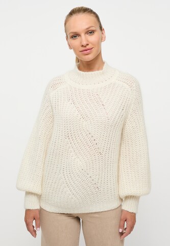 ETERNA Sweater 'Even' in White: front