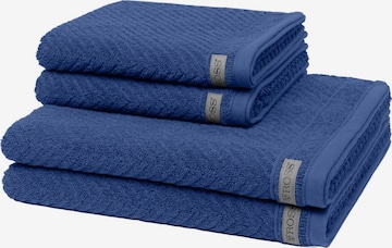 ROSS Handtuch 'Smart' in Blau: Vorderseite