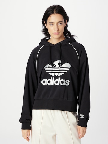 Bluză de molton 'Big Logo' de la ADIDAS ORIGINALS pe negru: față