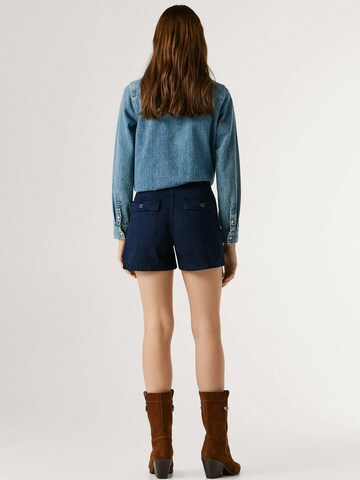 Pepe Jeans Regular Trousers 'Gadea' in Blue