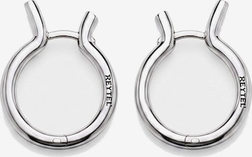 Boucles d'oreilles 'BEND' REYTEL en argent : devant