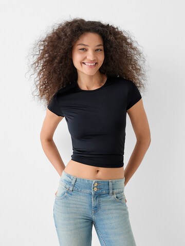 Bershka T-Shirt in Schwarz: predná strana