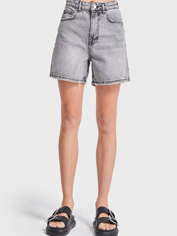 IT'S BASIC Regular Jeans 'Mini Denim Short' in Grijs