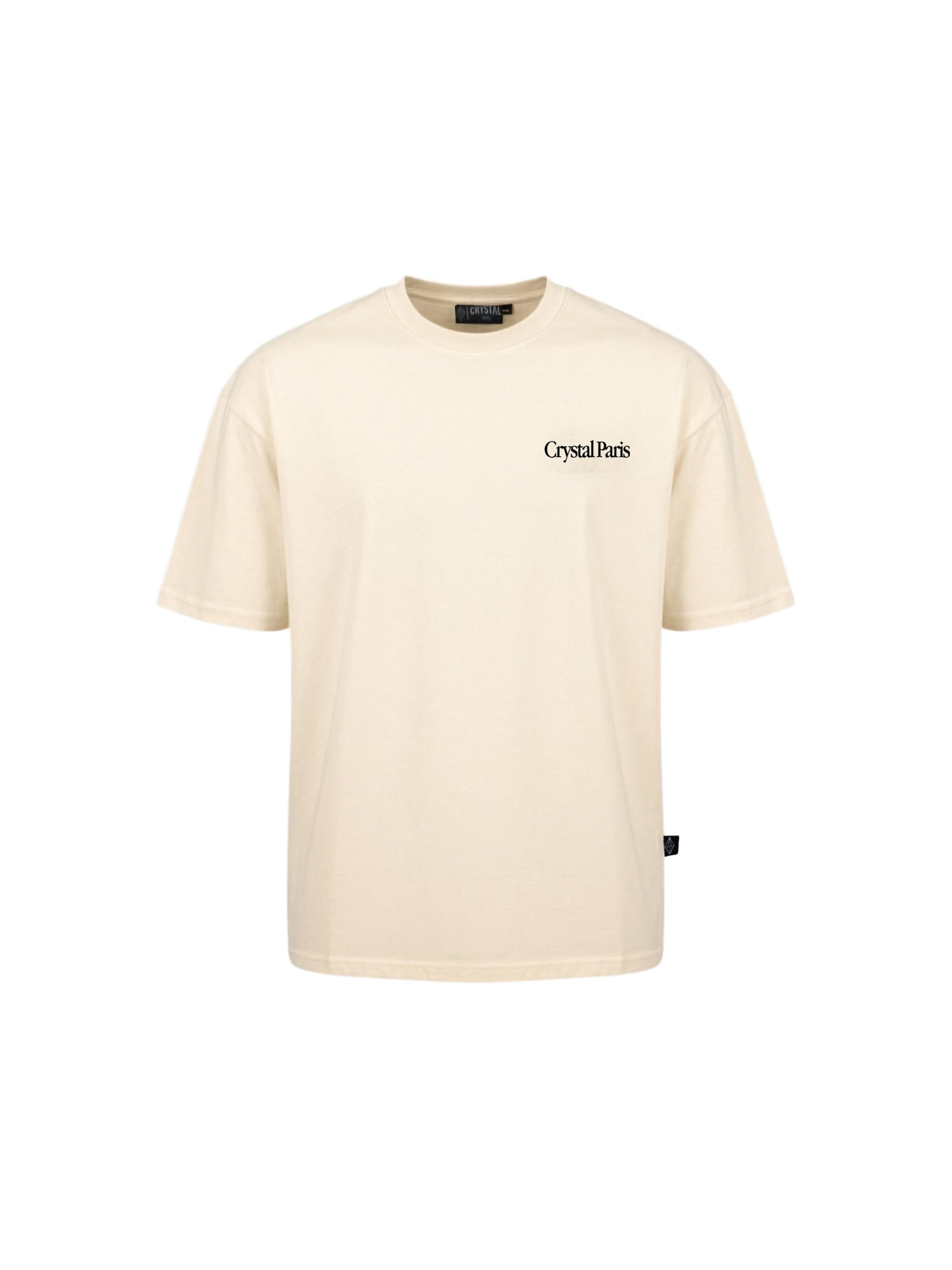 Crystal Paris Shirt 'Living Life' in Beige: voorkant