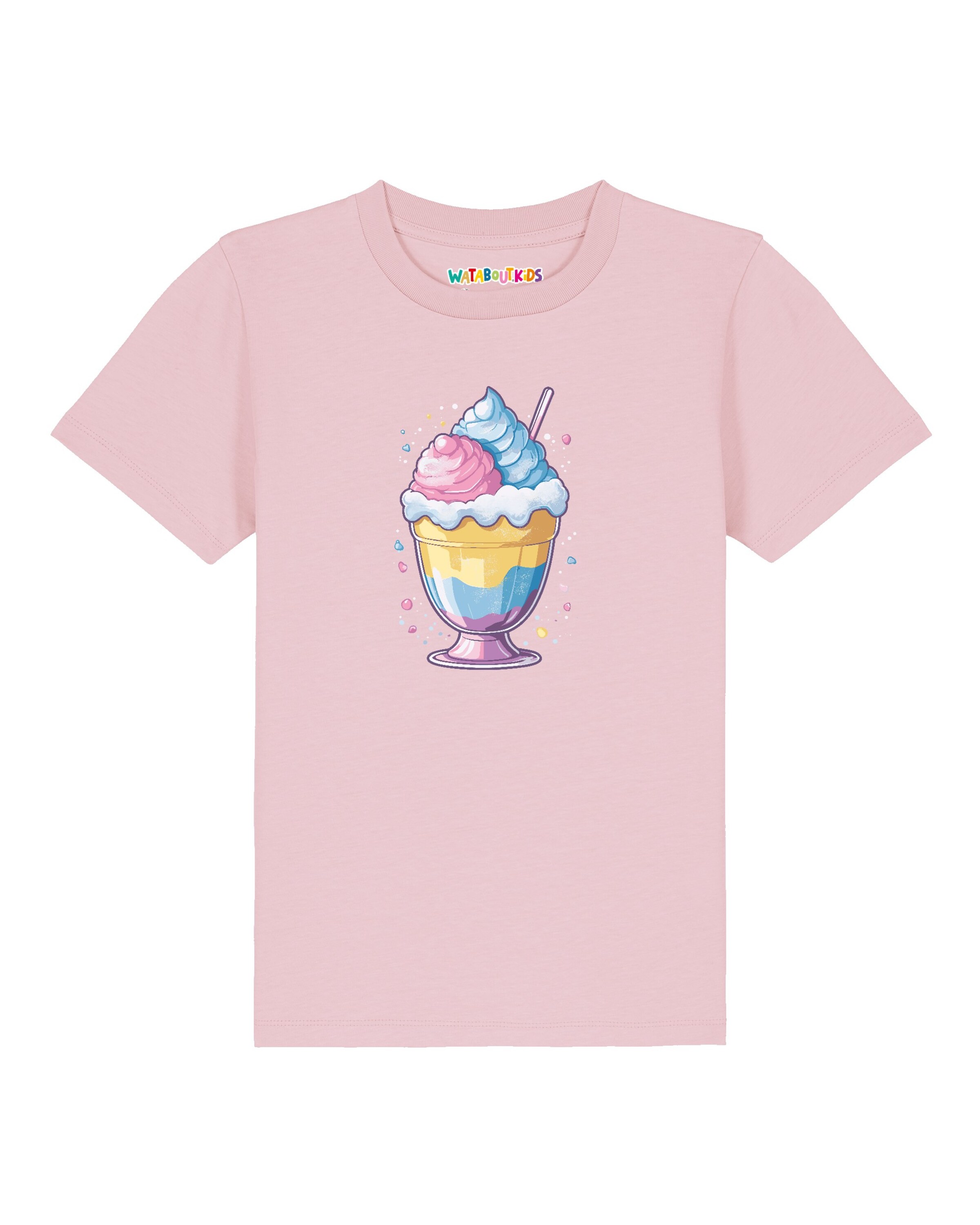 watabout.kids Shirt ' Eisbecher ' in Roze: voorkant