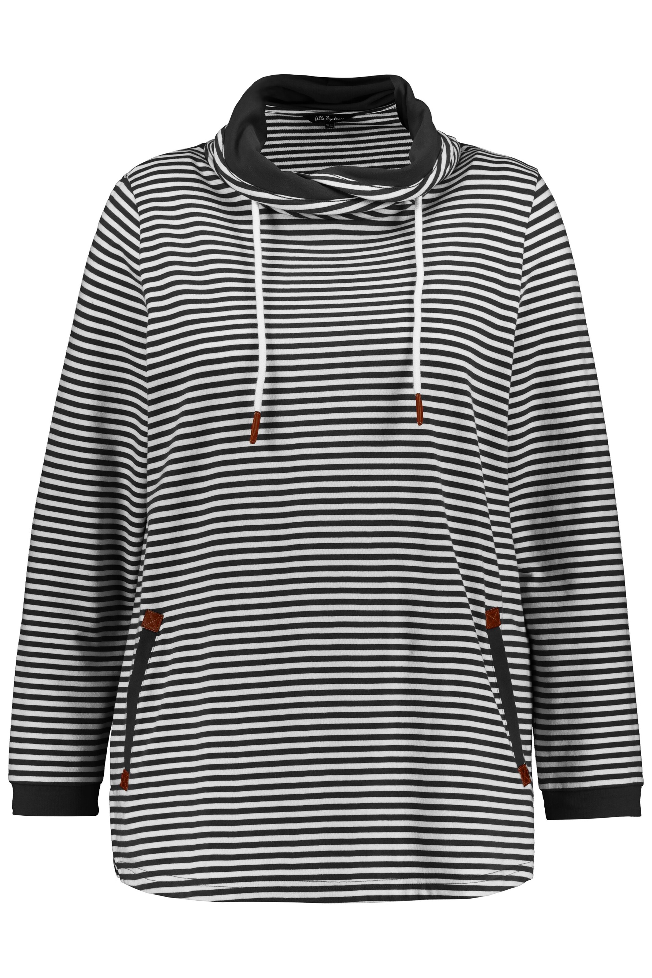 Ulla Popken Sweatshirt in Schwarz: Vorderseite