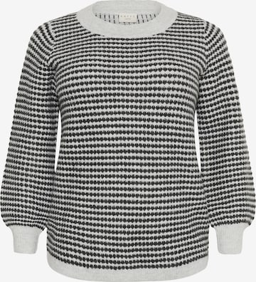 Pull-over 'Eliona' KAFFE CURVE en gris : devant