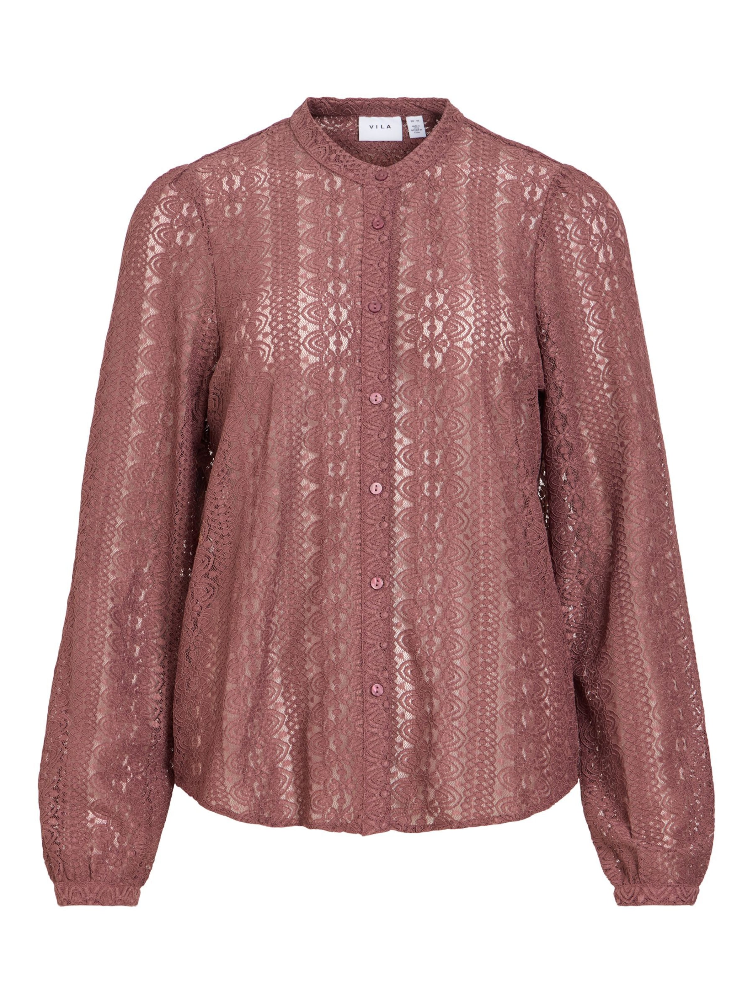 VILA - Blusa 'CHIKKA' en marrón: frente