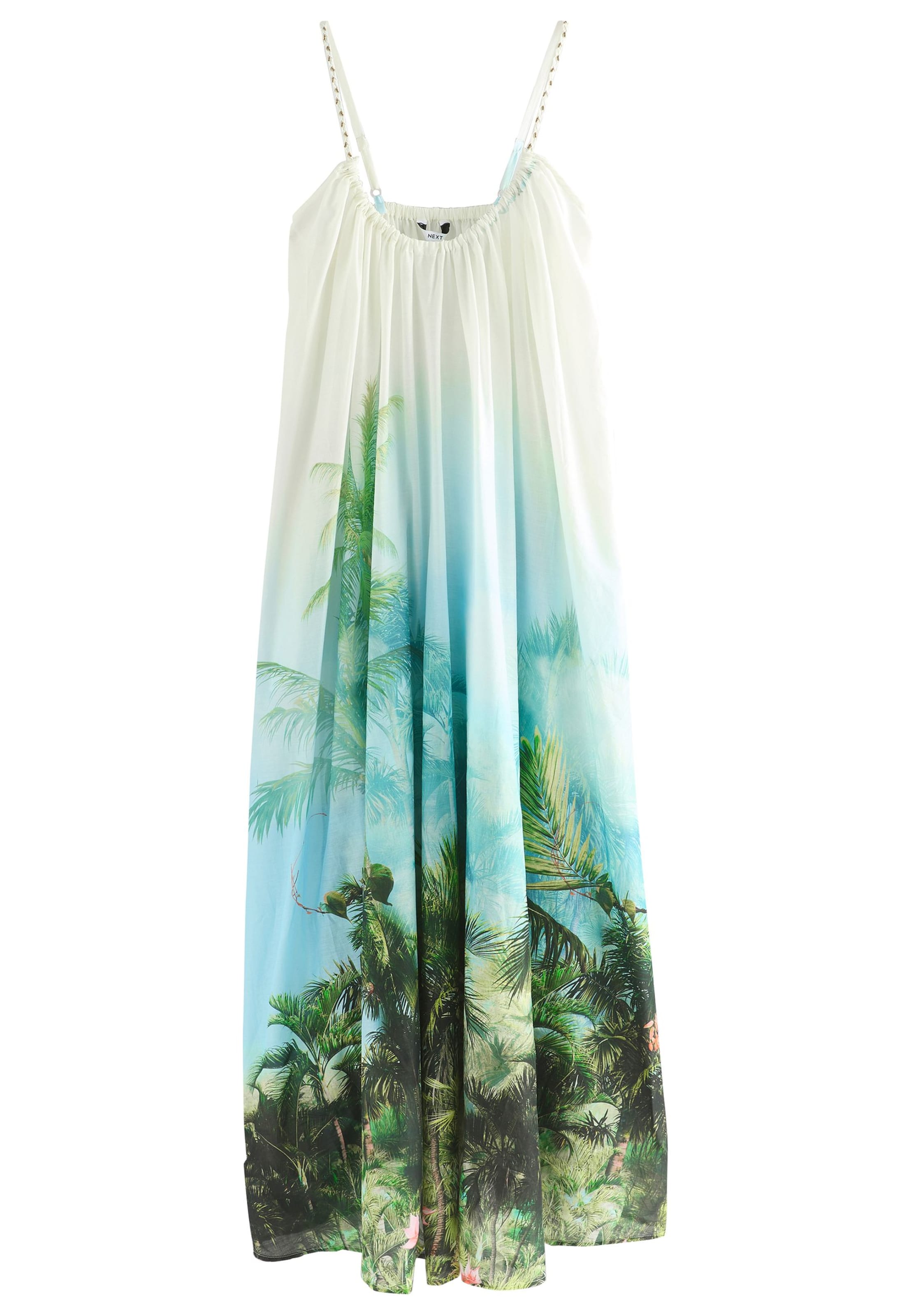 Next Summer dress in Turquoise / Dark green / Off white, Item view