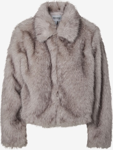 PIECES Jacke 'PCJilla' in Grau: Vorderseite