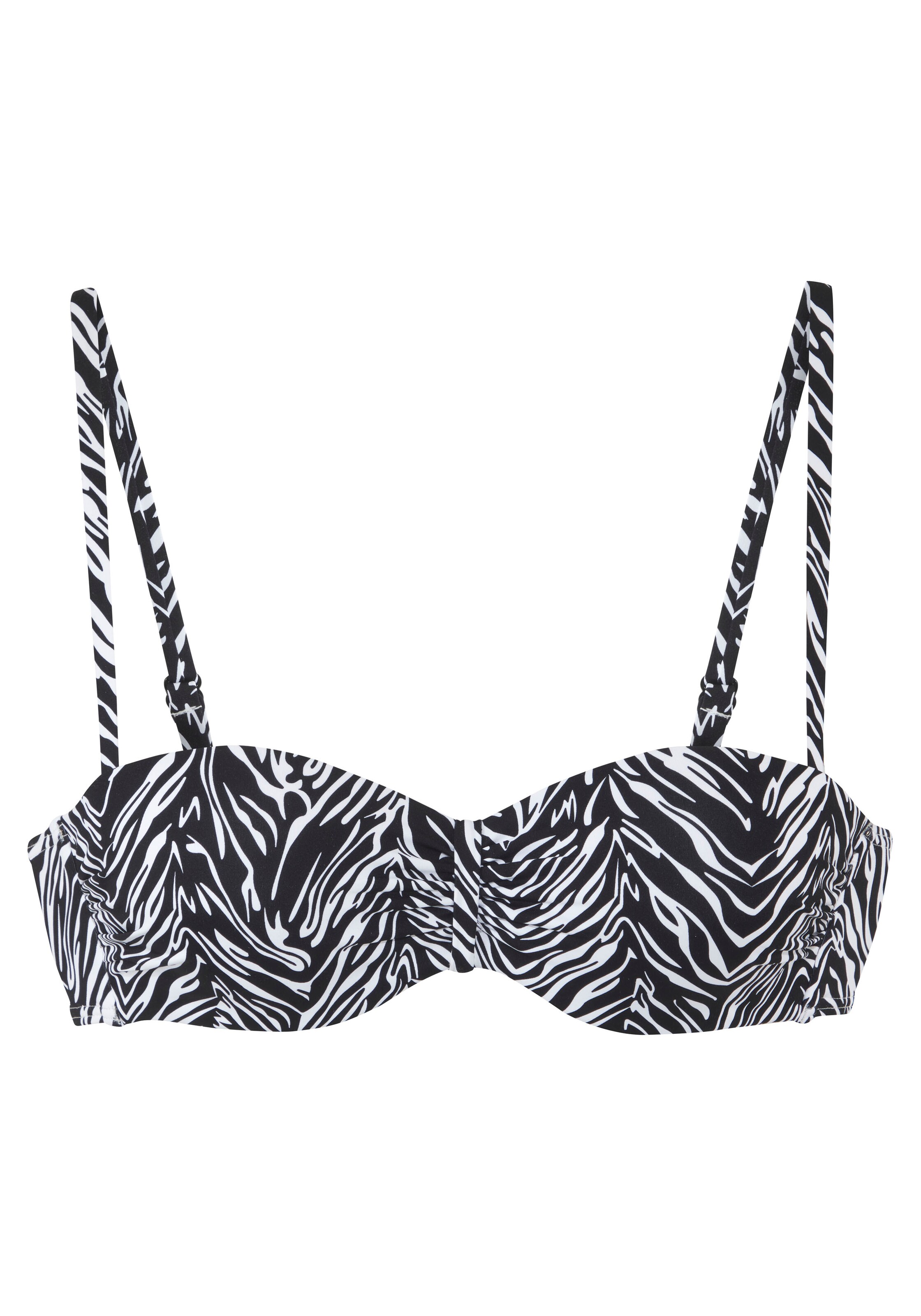 s.Oliver Bandeau Bikini Top in Black: front