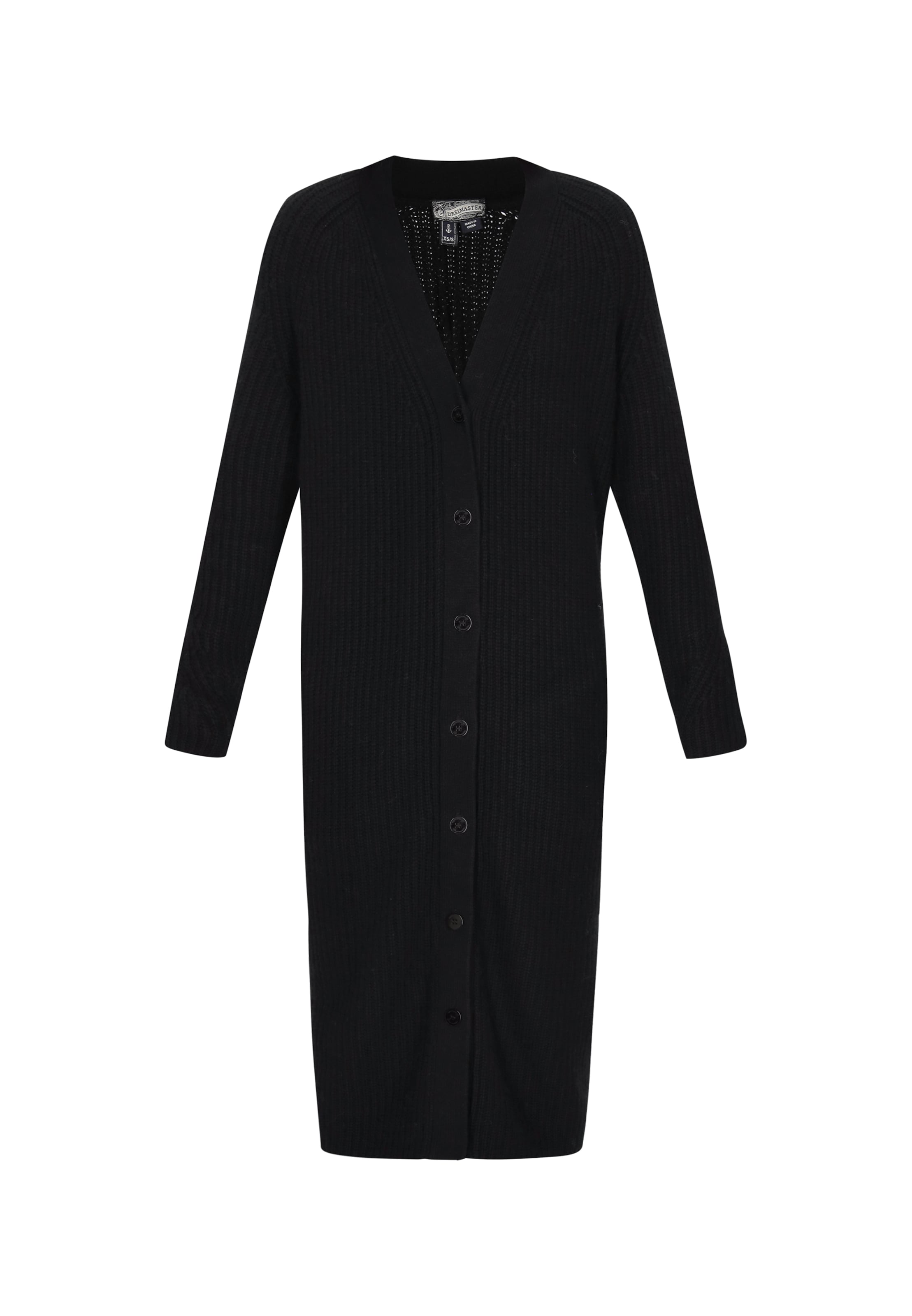 DreiMaster Vintage Strickjacke in Schwarz: Vorderseite