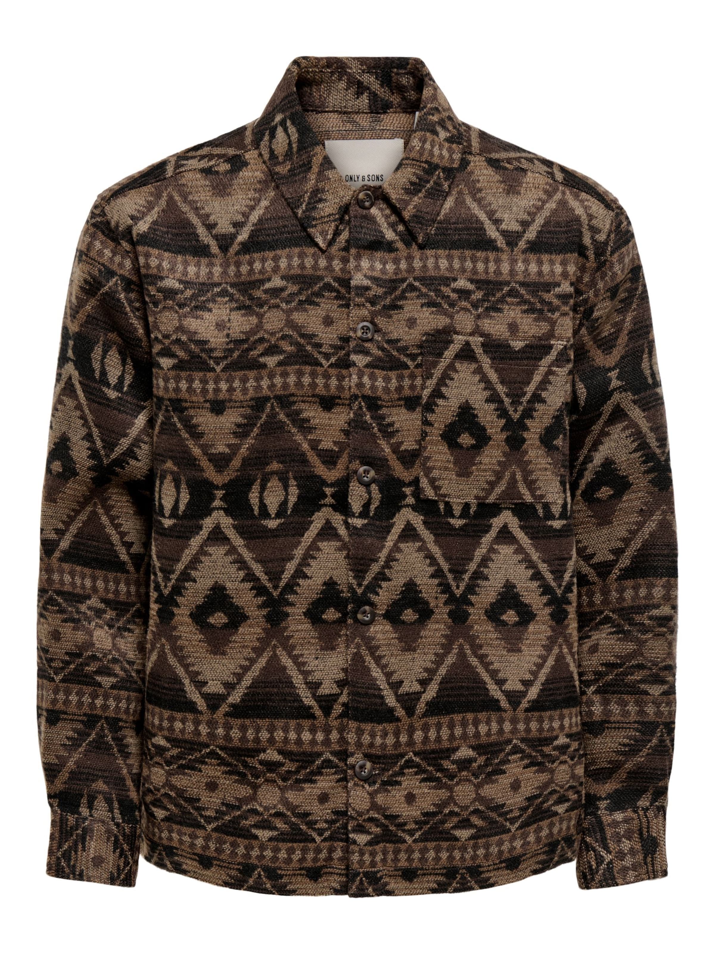 Only & Sons - Ajuste regular Chaqueta de entretiempo 'ONSDeal' en marrón: frente