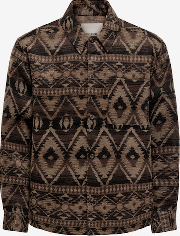 Only & Sons - Ajuste regular Chaqueta de entretiempo 'ONSDeal' en marrón: frente