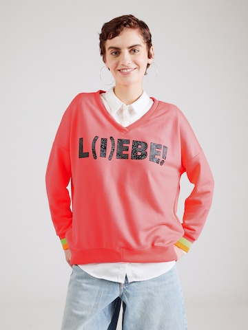 Sweat-shirt miss goodlife en rose : devant