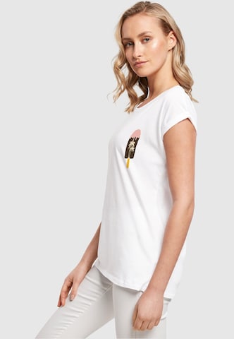 Merchcode T-Shirt 'Summer - Icecream' in Weiß