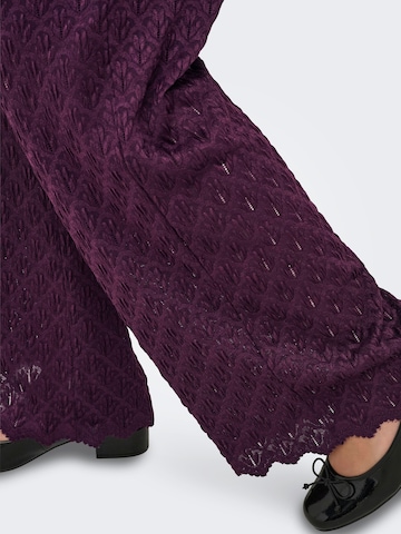 ONLY Carmakoma Wide Leg Hose 'CARAubrey' in Lila