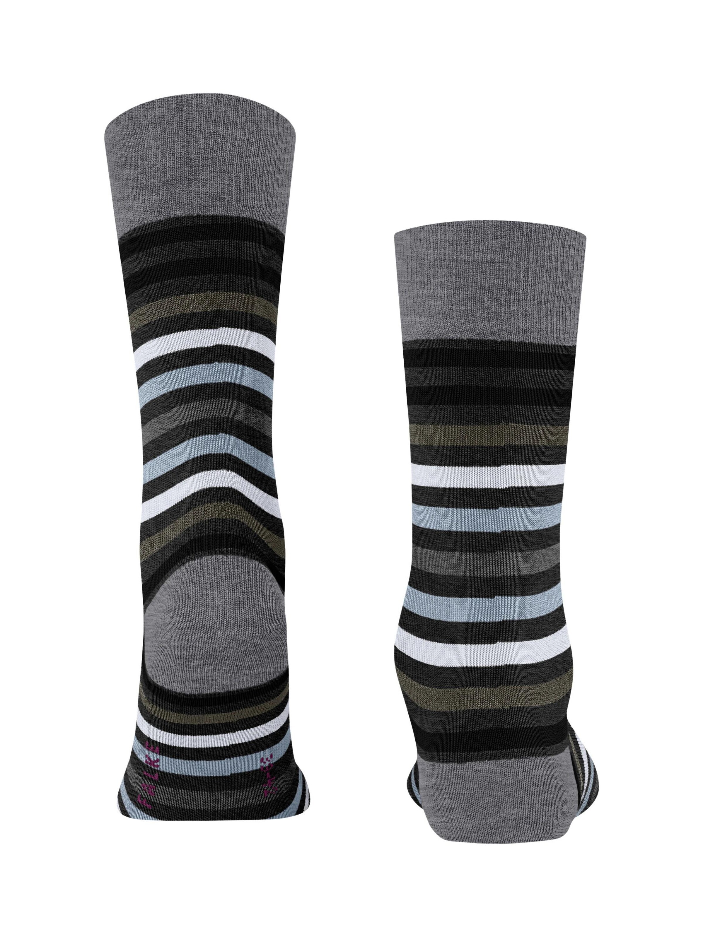 FALKE Socken 'Tinted Stripe'‌‌‌‌‌‌‌ in Schwarz