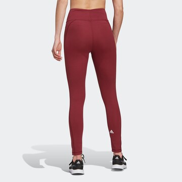 ADIDAS SPORTSWEAR Skinny Workout Pants 'Essentials' in Red