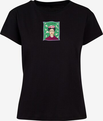 Merchcode Shirt 'Kahlo - Green Box' in Zwart: voorkant