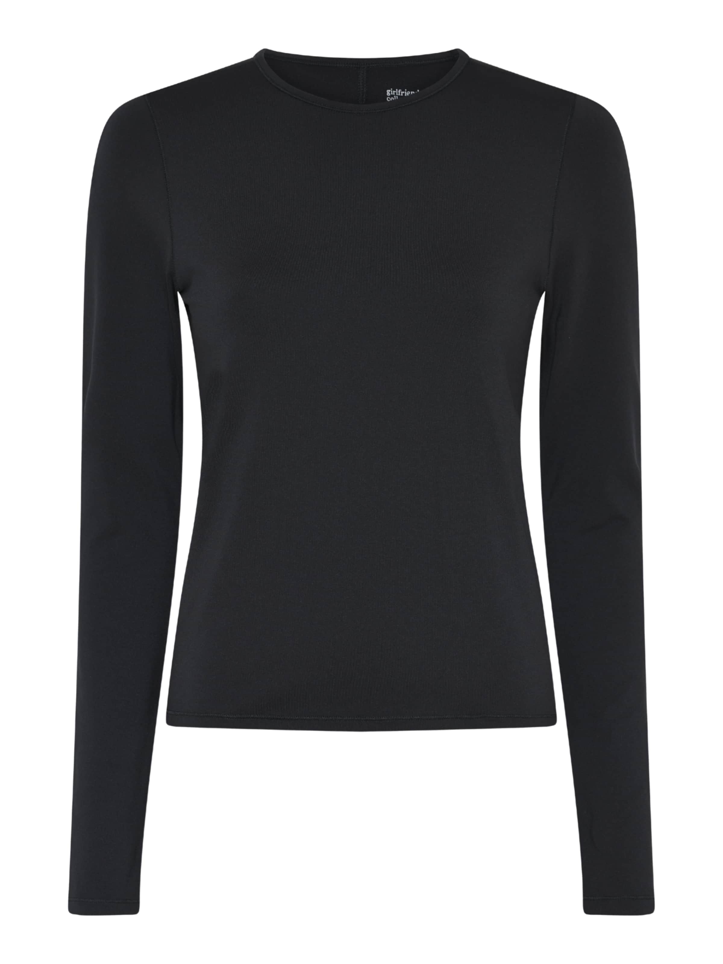 Girlfriend Collective Top ' Reset Fitted ' – černá: přední strana